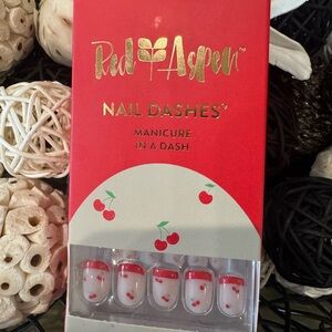 Red Aspen Nail Dashes | Cherry Picking with Paulina
